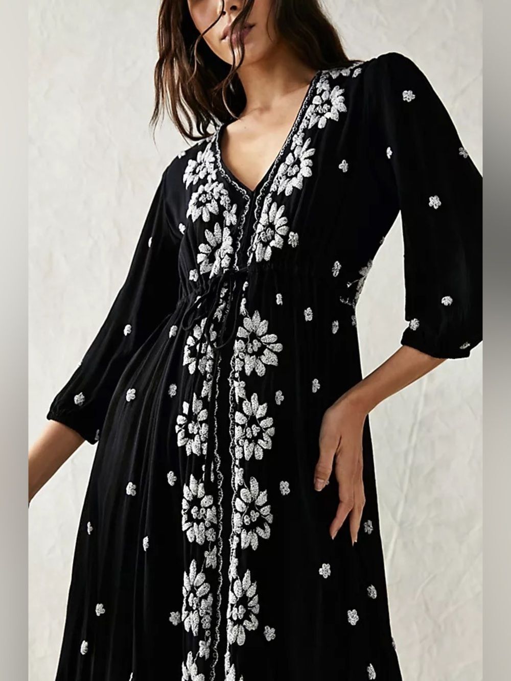 Free People Embroidered Fable Maxi Dress Size Large